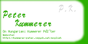 peter kummerer business card